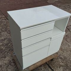 ニトリ　レジューム90　キッチンカウンター　キッチンボード　食器棚『中古美品』の画像