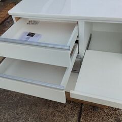 ニトリ　レジューム90　キッチンカウンター　キッチンボード　食器棚『中古美品』の画像