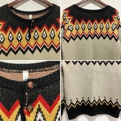 glamb グラム 幾何学模様 ニットセーター 民族柄の画像