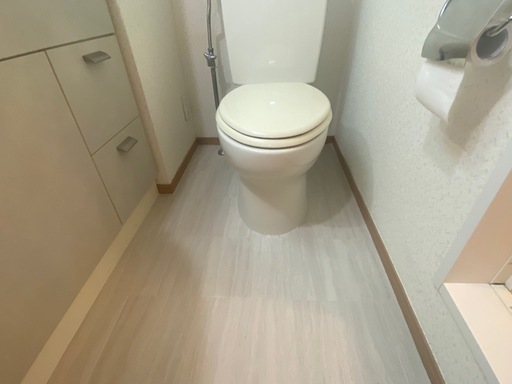 原状回復のトイレクッションフロア上貼り