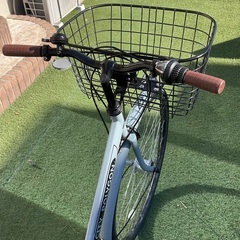 ＜整備済・美品＞27インチ・シティサイクル・後輪タイヤ新品・大型カゴ・LEDオートライト・シマノ6段変速の画像