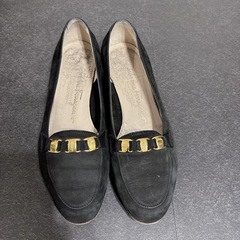 Salvatore Ferragamoローファー約24cm 黒 ブラックの画像