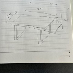 別出品中のダイニングテーブルサイズ詳細の画像