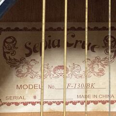 Sepia Crue セピアクルー　アコースティックギター　FG-130/BK　ソフトケース・ストラップ付き の画像