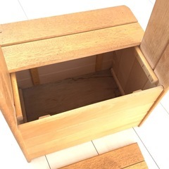 木製  踏み台  収納付の画像