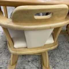 ID:704381　ダイニング５点セット　※天板ヤケ　/　椅子の座面破れの画像