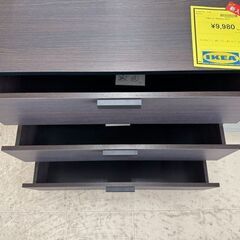 J3192【リユースのサカイ柏店】　IKEA　イケア　HEMNES　3段チェスト　クリーニング済みの画像