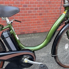電動アシスト自転車 シティタイプ 緑色の画像