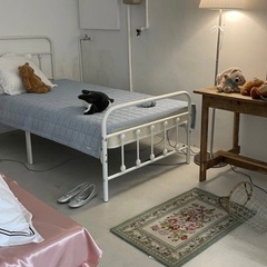 シングルベッド　大阪引き取り限定　マットレス付きの画像