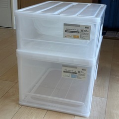 ニトリ 収納ケース（Sサイズ×2、Lサイズ×3）の画像