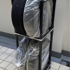 冬用タイヤ➕タイヤ用ラック➕タイヤチェーンの画像