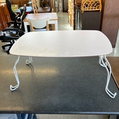 A2511-237 NITORI ローテーブル キャル2 7050PI ローズ 折りたたみ 猫脚 アンティーク風 キズ汚れ有りの画像