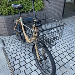 電動アシスト自転車　Panasonic 20インチ　イエローベージュの画像
