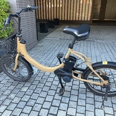 電動アシスト自転車　Panasonic 20インチ　イエローベージュの画像
