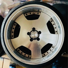 WORK 19インチホイールセット ‼️PCD114‼️タイヤ溝ありの画像