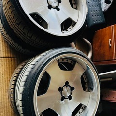 WORK 19インチホイールセット ‼️PCD114‼️タイヤ溝ありの画像