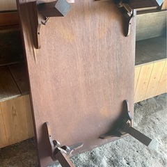 天然素材　折り畳みテーブルの画像