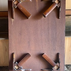 天然素材　折り畳みテーブルの画像