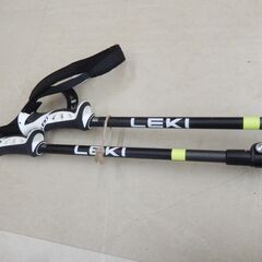 札幌市 清田区 LEKI レキ 伸縮式アルミポール ストック NEOLITE VARIO グレー×ネオンイエロー 95㎝-125㎝の画像