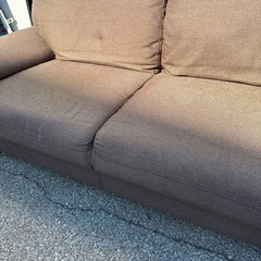 大特価❗️2人掛けソファ ブラウン ※即日お引取り限定の画像