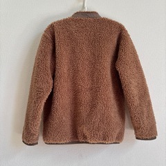 130UNIQLOユニクロボアプルオーバー防寒ブラウン茶色の画像