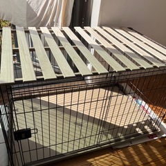 ペット用ケージ　ブラウン  W118×D73×H65cmの画像