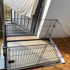 ペット用ケージ　ブラウン  W118×D73×H65cmの画像