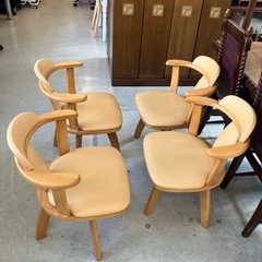 A2511-236 ダイニングテーブルセット ナチュラル 椅子4脚付き ※バラ売り不可 キズ汚れ有りの画像