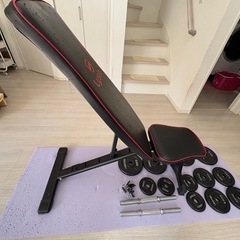 筋トレ器具　ベンチ　ダンベル　の画像