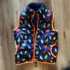 ミキハウス、ピクニック 100㎝　リバーシブルボアベスト　の画像