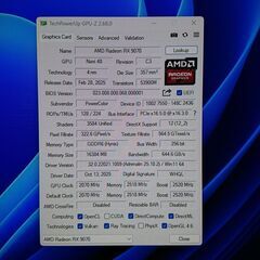 グラフィックボード　Radeon RX9070 16GBの画像