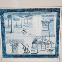 東京の有名ホテル展示品★大型絵画（101×93cm）の画像