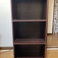 ３段　カラーボックス　ブラウンの画像