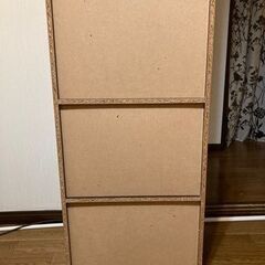 ３段　カラーボックス　ブラウンの画像