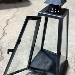 ランタン　フラスタムランタン　キャンドルホルダー　ろうそく立て　アンティーク　レトロ　当時物の画像