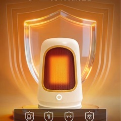 【美品】2秒速暖！コンパクト セラミックヒーター 1000W 転倒OFF機能付きの画像
