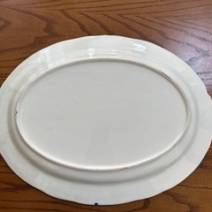 大皿　昭和レトロ　器　食器　城　草花　陶器　焼き物　の画像