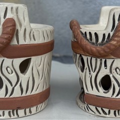 ダイソー陶器おけ型アロマポットの画像