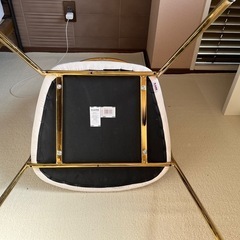 KARE チェア　椅子　ゴールド　ベージュ　スエード生地　イタリア家具の画像