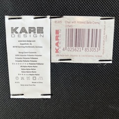 KARE チェア　椅子　ゴールド　ベージュ　スエード生地　イタリア家具の画像