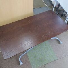 昇降テーブル リフトテーブル 幅110×奥行55cm 高さ10～70cm ニトリ ダークブラウン 札幌 北20条店の画像