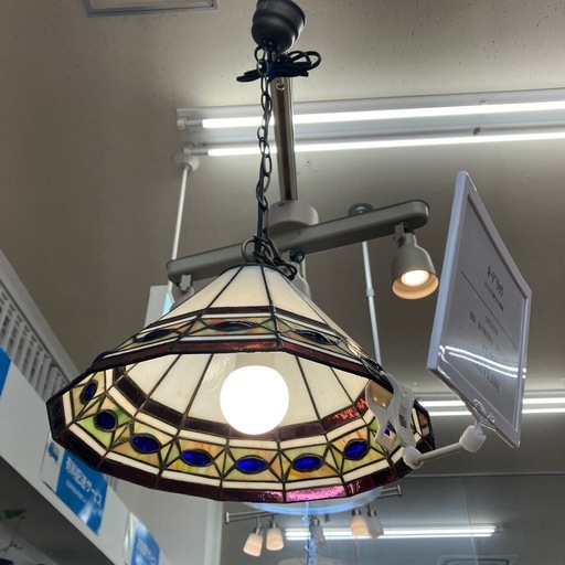 オーデリック　ステンドガラス吊り下げ照明　電球　【トレファク　川越店】