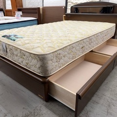 【愛品館 江戸川店 】 引き出し付き セミダブルベッド FranceBed（フランスベッド）の画像