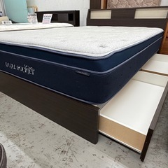 【愛品館 江戸川店 】 引き出し付き ダブルベッド NITORI（ニトリ）の画像