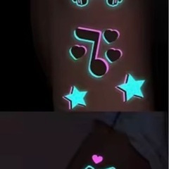 光るフェイクタトゥー10枚セットの画像