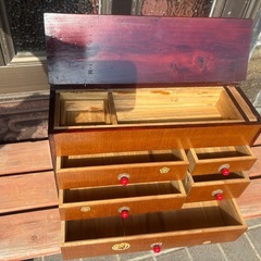 🍎昭和レトロな裁縫道具入れの画像