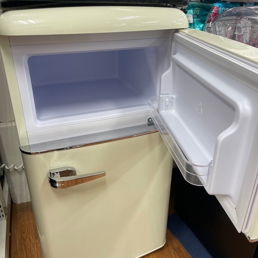 2ドア冷蔵庫　オーヤマ　PRR-082D-W 2025年製