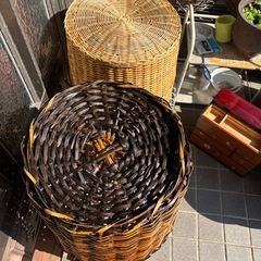 🍎2つで1000円‼️編みカゴ(鉢カバーなどに)の画像