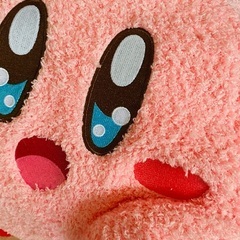 (受け渡し予定者とお話中、☆)未使用タグ付 ラウンドワン限定 カービィBIGぬいぐるみの画像