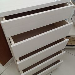★リユースのサカイ日立店★HJ8294  チェスト ホワイト H97×D30×W60 クリーニング済み の画像